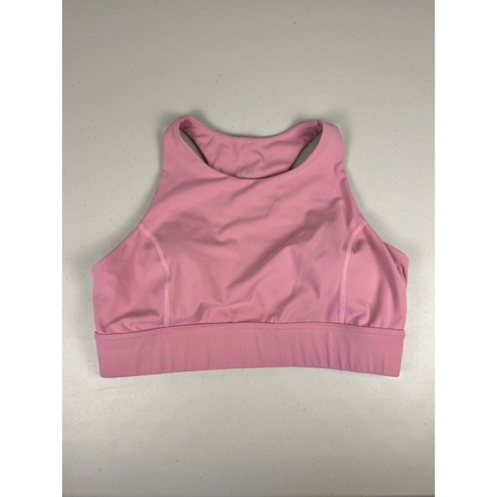 Savvi Women Pink High Neck Racerback Sports Bra Plus Size 2X Activewear Gym Tank
